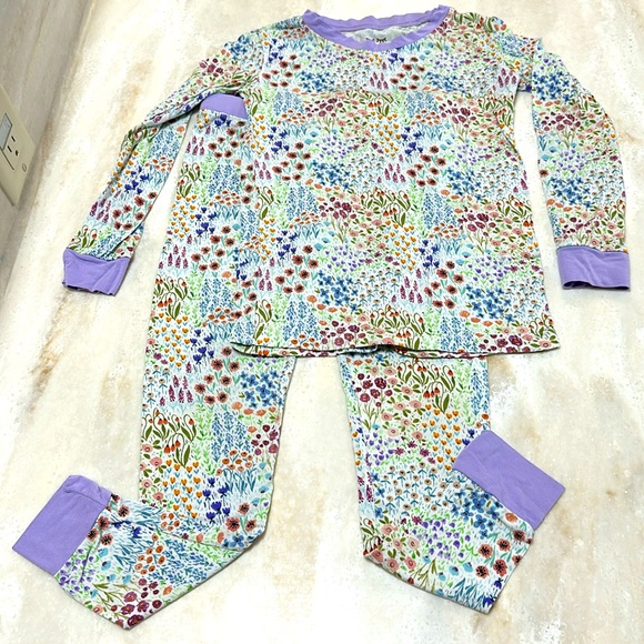 💐 RETIRED Little Sleepies Flower Fields two piece set - size 5/6 - Picture 4 of 9